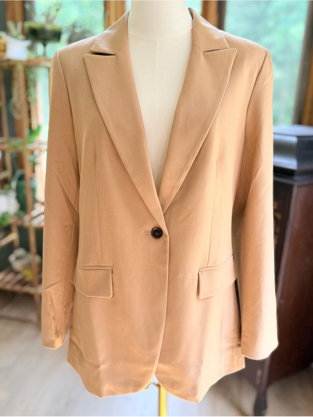 Banana Republic Tan Single-Button Blazer - Picture 2 of 13